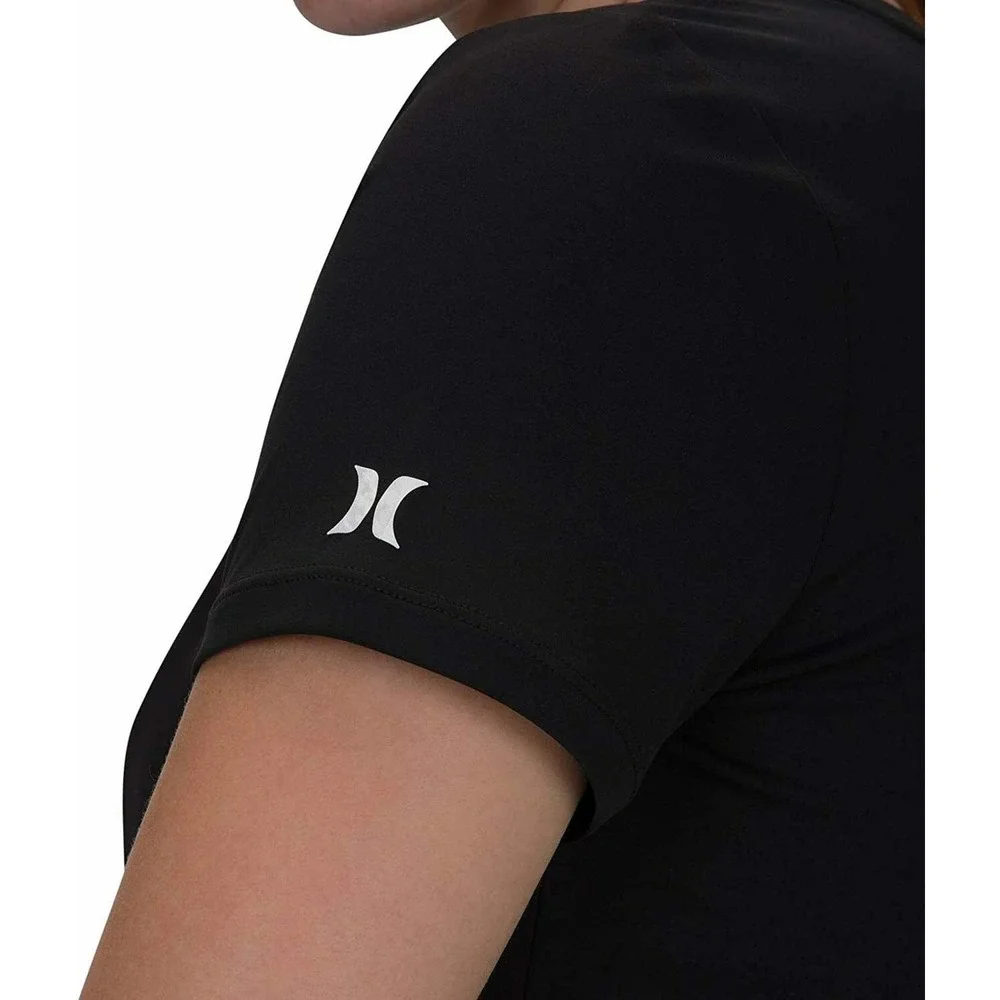 Hurley Women's Quick Dry Surf Shirt Rashgaurd With 50+ UPF Sun Protection
